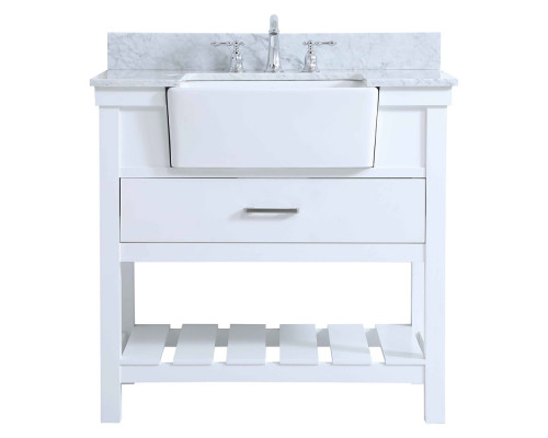 Elegant Bathroom Vanity - White (VF60136WH-BS)