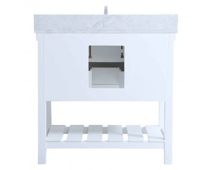 Elegant Bathroom Vanity - White (VF60136WH-BS)