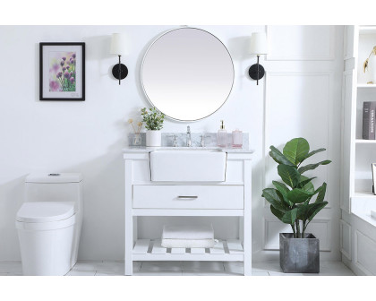 Elegant Bathroom Vanity - White (VF60136WH-BS)