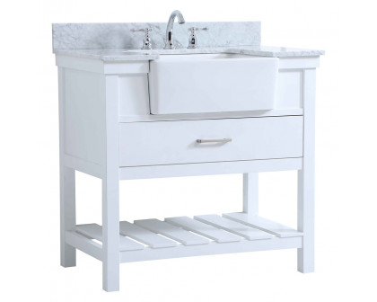 Elegant Bathroom Vanity - White (VF60136WH-BS)