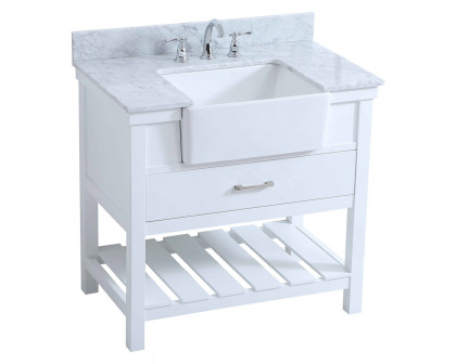 Elegant Bathroom Vanity - White (VF60136WH-BS)