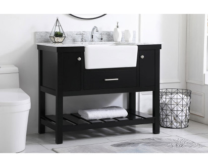 Elegant Bathroom Vanity - Black (VF60142BK-BS)