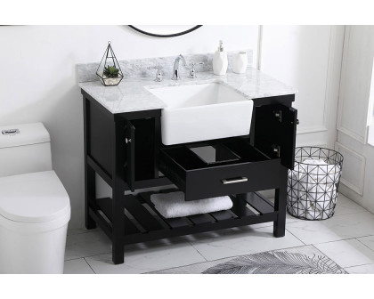 Elegant Bathroom Vanity - Black (VF60142BK-BS)