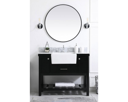 Elegant Bathroom Vanity - Black (VF60142BK-BS)