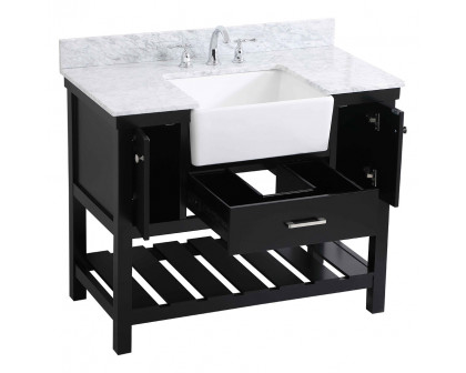 Elegant Bathroom Vanity - Black (VF60142BK-BS)