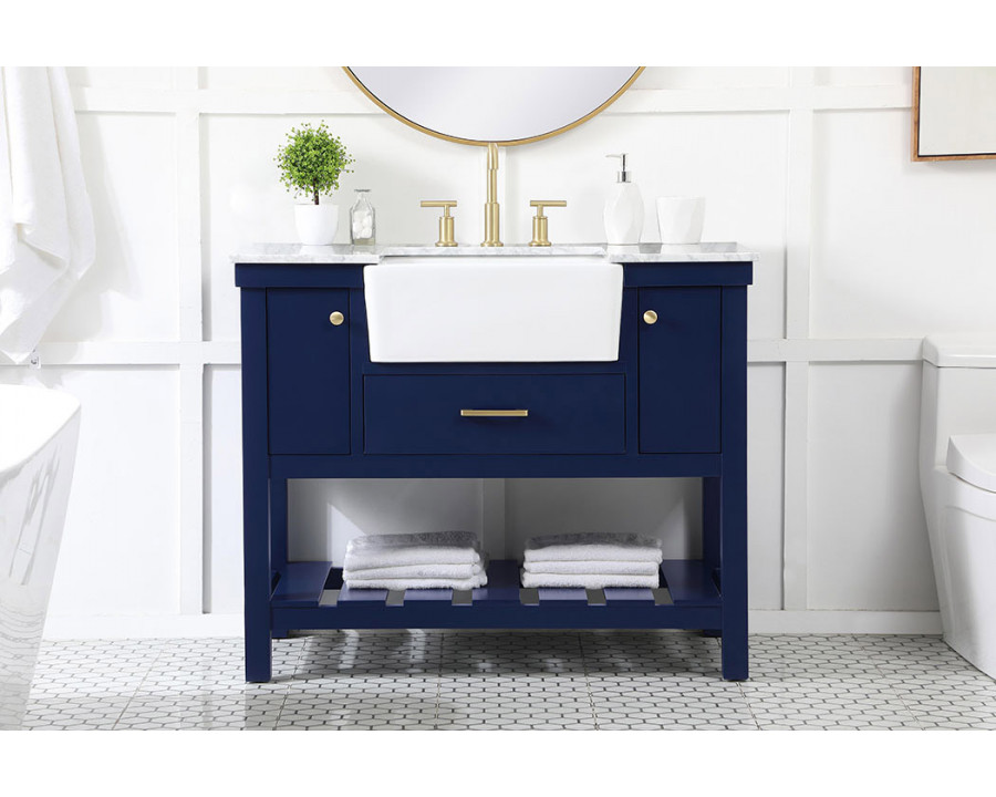 Elegant Bathroom Vanity - Blue (VF60142BL)