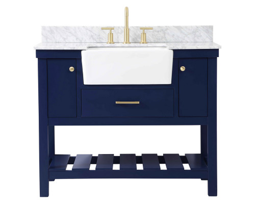 Elegant Bathroom Vanity - Blue (VF60142BL-BS)