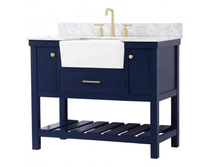 Elegant Bathroom Vanity - Blue (VF60142BL-BS)