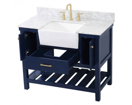 Elegant Bathroom Vanity - Blue (VF60142BL-BS)