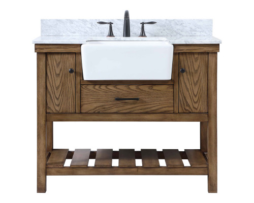 Elegant Bathroom Vanity - Driftwood (VF60142DW-BS)