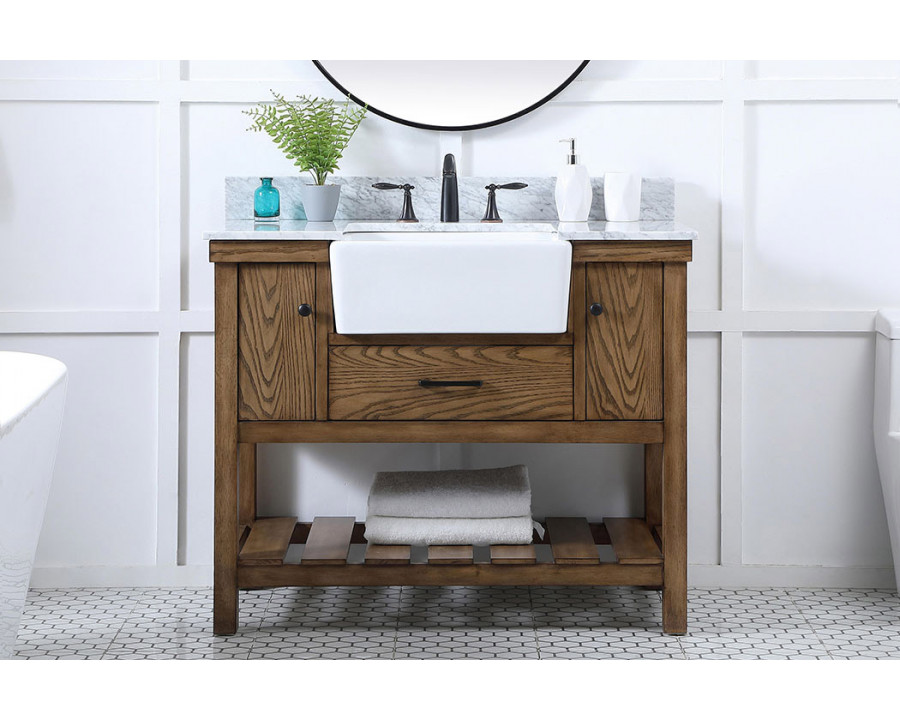 Elegant Bathroom Vanity - Driftwood (VF60142DW-BS)