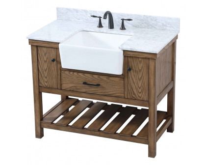 Elegant Bathroom Vanity - Driftwood (VF60142DW-BS)