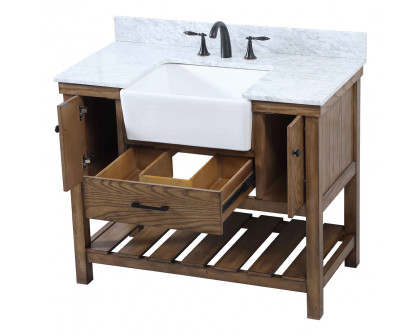 Elegant Bathroom Vanity - Driftwood (VF60142DW-BS)