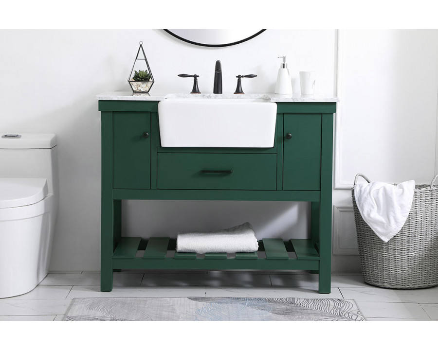 Elegant Bathroom Vanity - Green (VF60142GN)