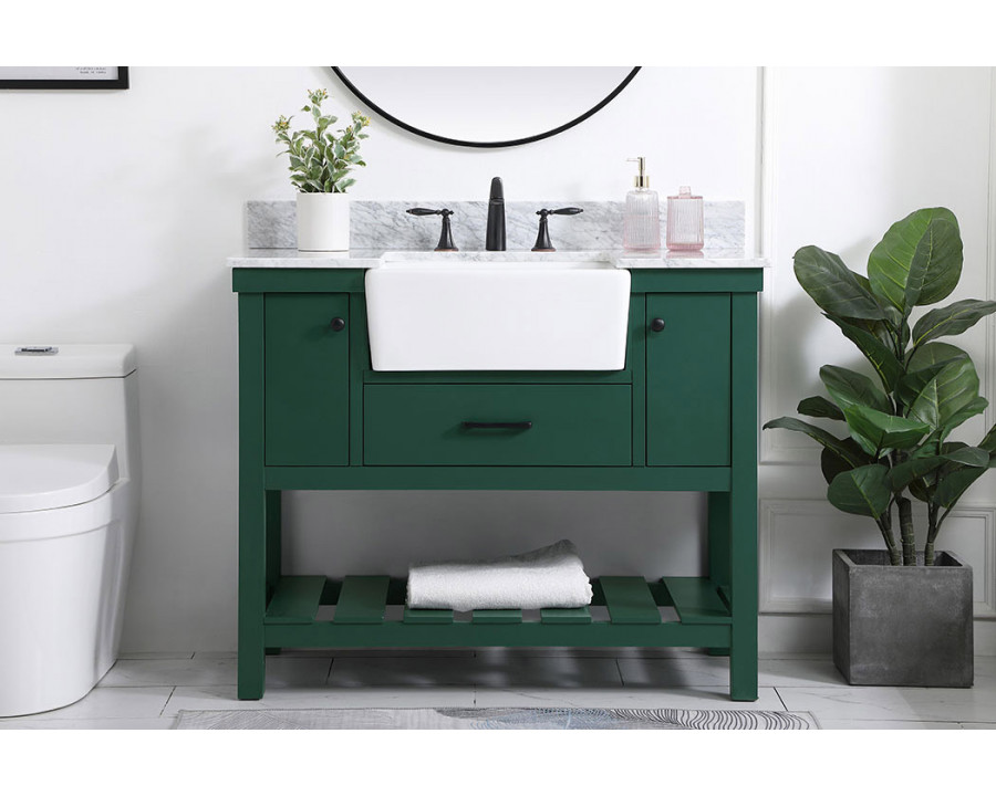 Elegant Bathroom Vanity - Green (VF60142GN-BS)