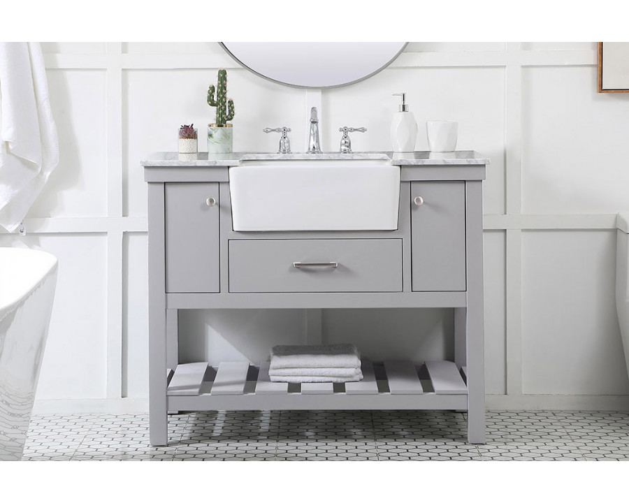 Elegant Bathroom Vanity - Gray (VF60142GR)