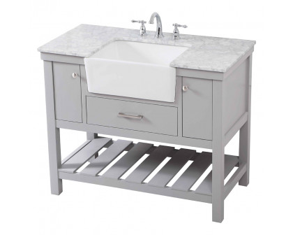 Elegant Bathroom Vanity - Gray (VF60142GR)