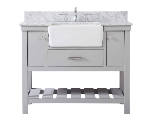 Elegant Bathroom Vanity - Gray (VF60142GR-BS)