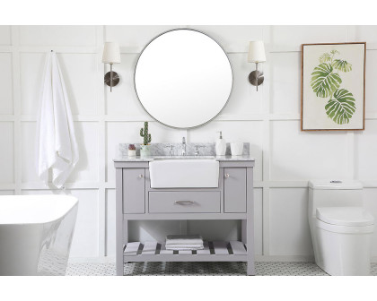 Elegant Bathroom Vanity - Gray (VF60142GR-BS)