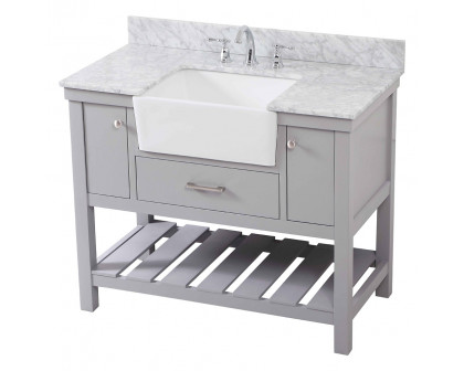 Elegant Bathroom Vanity - Gray (VF60142GR-BS)