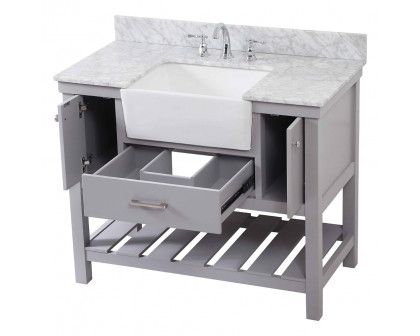 Elegant Bathroom Vanity - Gray (VF60142GR-BS)