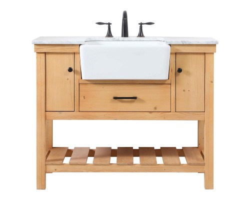 Elegant Bathroom Vanity - Natural Wood (VF60142NW)