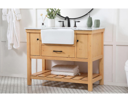 Elegant Bathroom Vanity - Natural Wood (VF60142NW)