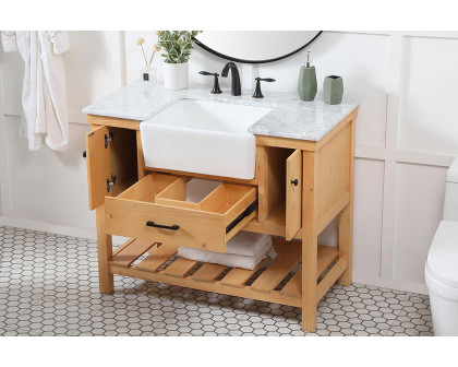 Elegant Bathroom Vanity - Natural Wood (VF60142NW)