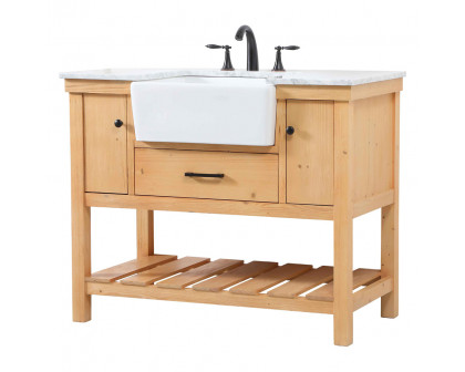 Elegant Bathroom Vanity - Natural Wood (VF60142NW)