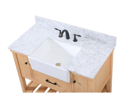 Elegant Bathroom Vanity - Natural Wood (VF60142NW-BS)