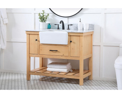 Elegant Bathroom Vanity - Natural Wood (VF60142NW-BS)