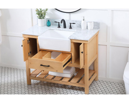 Elegant Bathroom Vanity - Natural Wood (VF60142NW-BS)