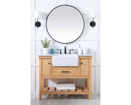 Elegant Bathroom Vanity - Natural Wood (VF60142NW-BS)