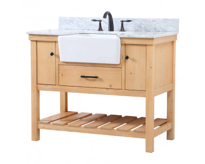 Elegant Bathroom Vanity - Natural Wood (VF60142NW-BS)