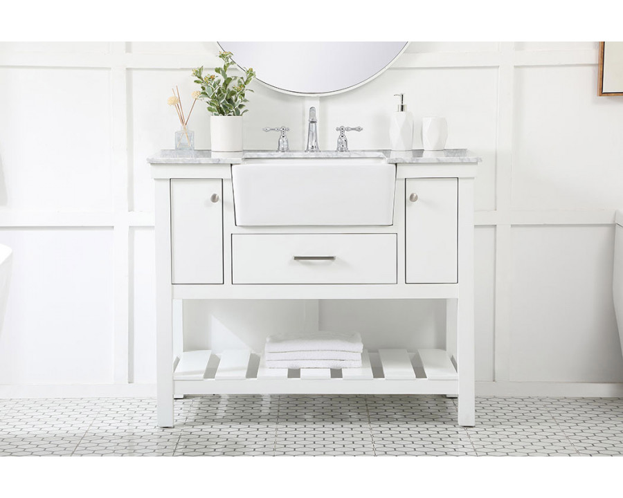 Elegant Bathroom Vanity - White (VF60142WH)