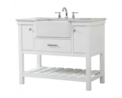 Elegant Bathroom Vanity - White (VF60142WH)