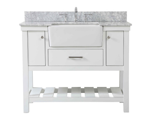 Elegant Bathroom Vanity - White (VF60142WH-BS)