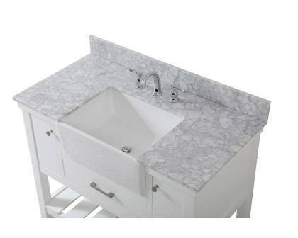 Elegant Bathroom Vanity - White (VF60142WH-BS)