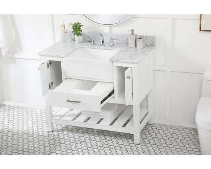 Elegant Bathroom Vanity - White (VF60142WH-BS)