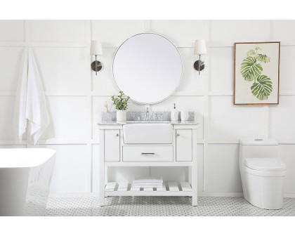 Elegant Bathroom Vanity - White (VF60142WH-BS)