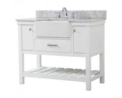 Elegant Bathroom Vanity - White (VF60142WH-BS)