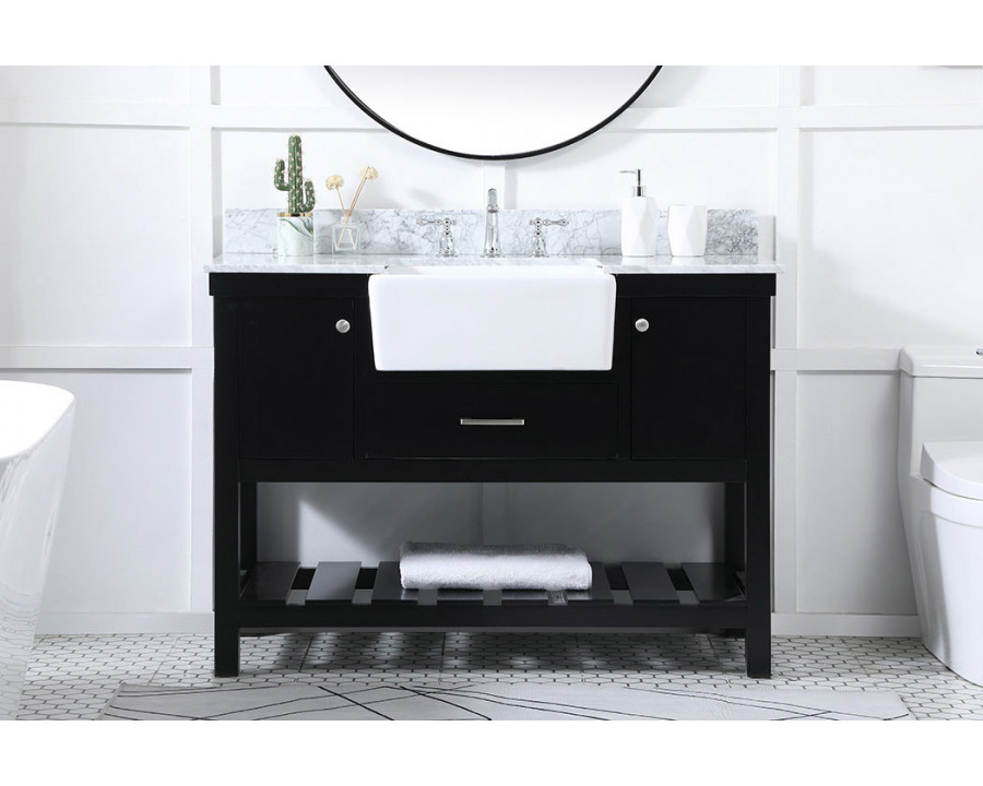 Elegant Bathroom Vanity - Black (VF60148BK-BS)