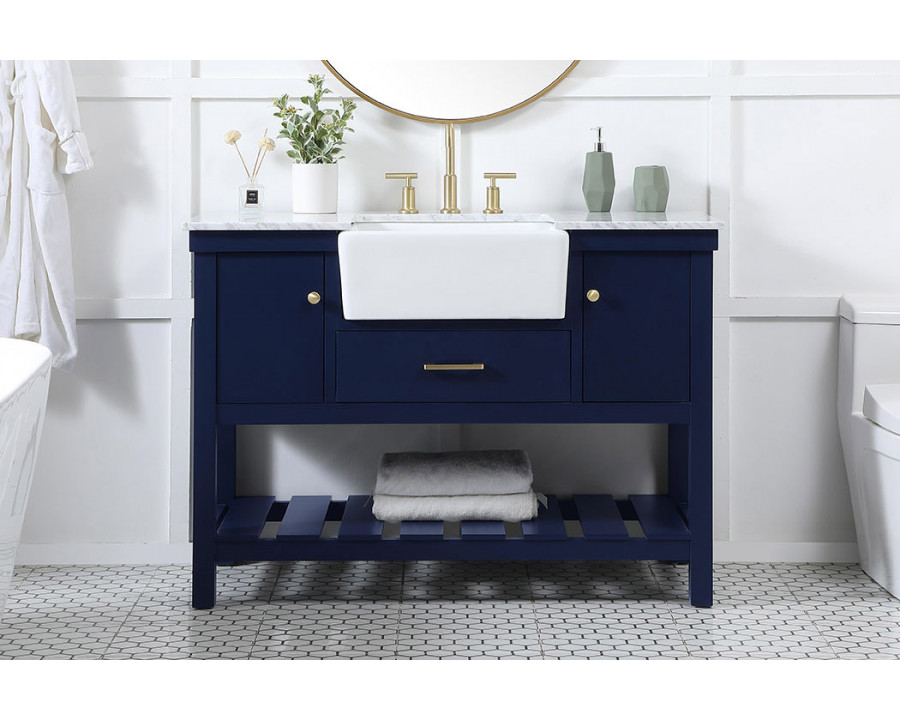 Elegant Bathroom Vanity - Blue (VF60148BL)