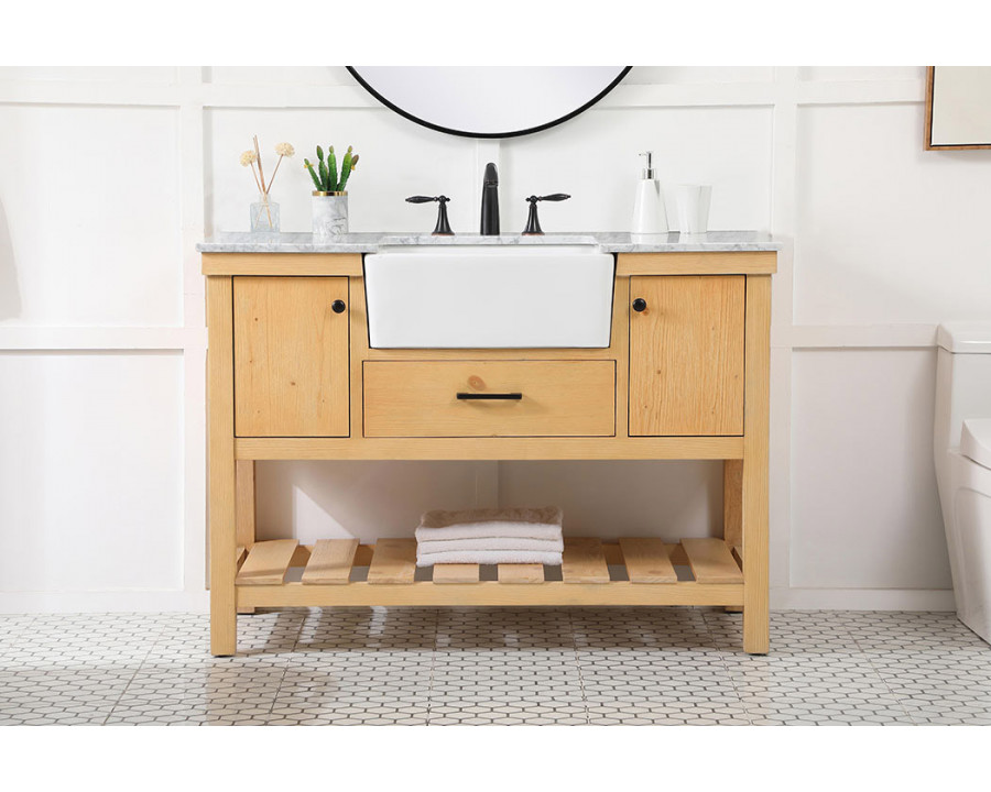 Elegant Bathroom Vanity - Natural Wood (VF60148NW)