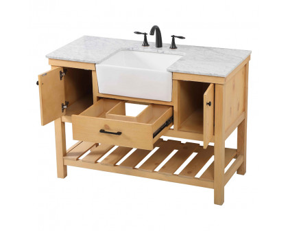 Elegant Bathroom Vanity - Natural Wood (VF60148NW)