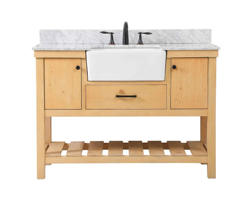 Elegant Bathroom Vanity - Natural Wood (VF60148NW-BS)