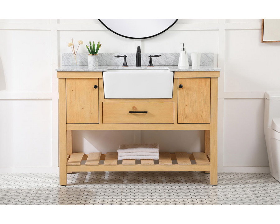 Elegant Bathroom Vanity - Natural Wood (VF60148NW-BS)