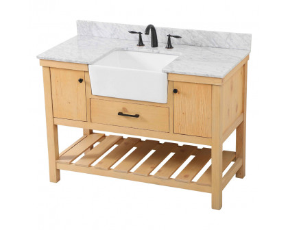 Elegant Bathroom Vanity - Natural Wood (VF60148NW-BS)