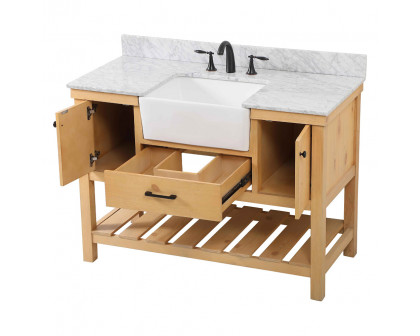 Elegant Bathroom Vanity - Natural Wood (VF60148NW-BS)