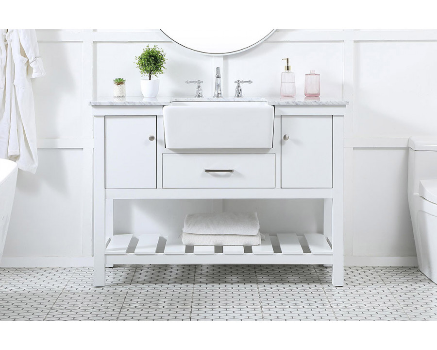 Elegant Bathroom Vanity - White (VF60148WH)